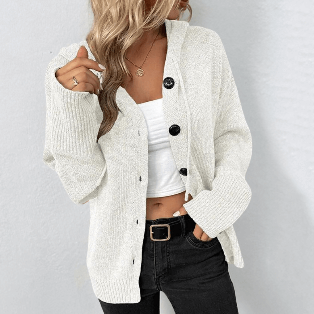 Julie | Women's Knitted Warm Cardigan | Button Down