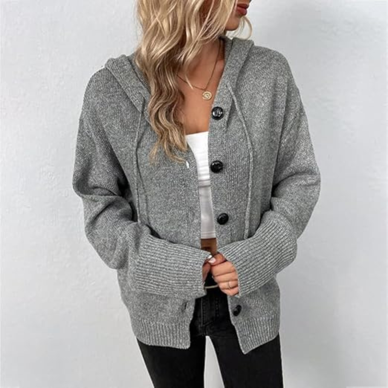 Julie | Women's Knitted Warm Cardigan | Button Down