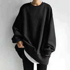 Oversized Round Neck Sweatshirt for Women | Long Sleeves